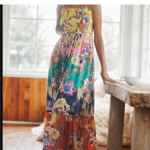Anthropologie Multicolor Floral Dress